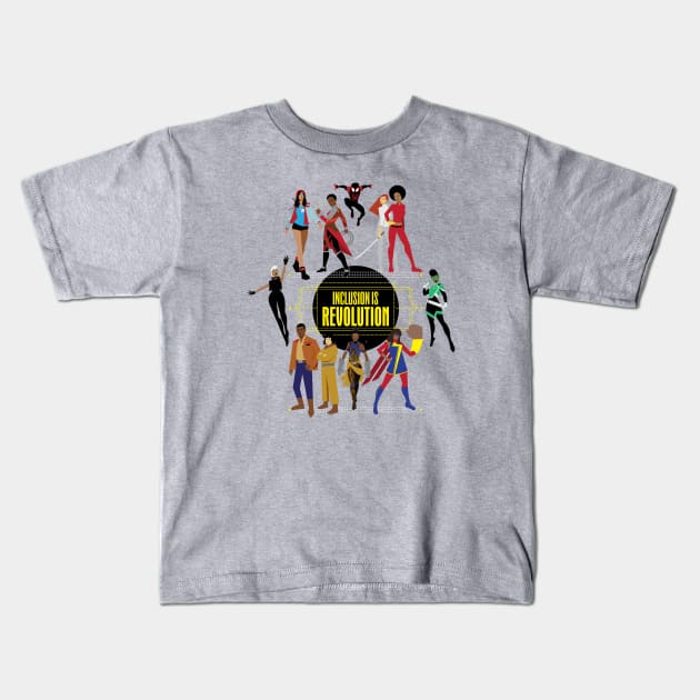 (Ms. Marvel Variant) Inclusion Is Revolution Kids T-Shirt by ForAllNerds
